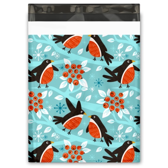 25 10X13 Birds And Berries Poly Mailers CLEARANCE - Picture 2 of 7